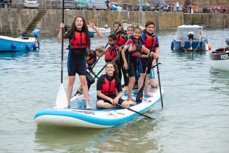 Children from Grenfell on the water