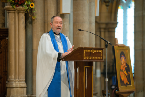 Jim Seth preaching at Reader Service