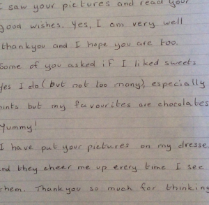 Letter from school children